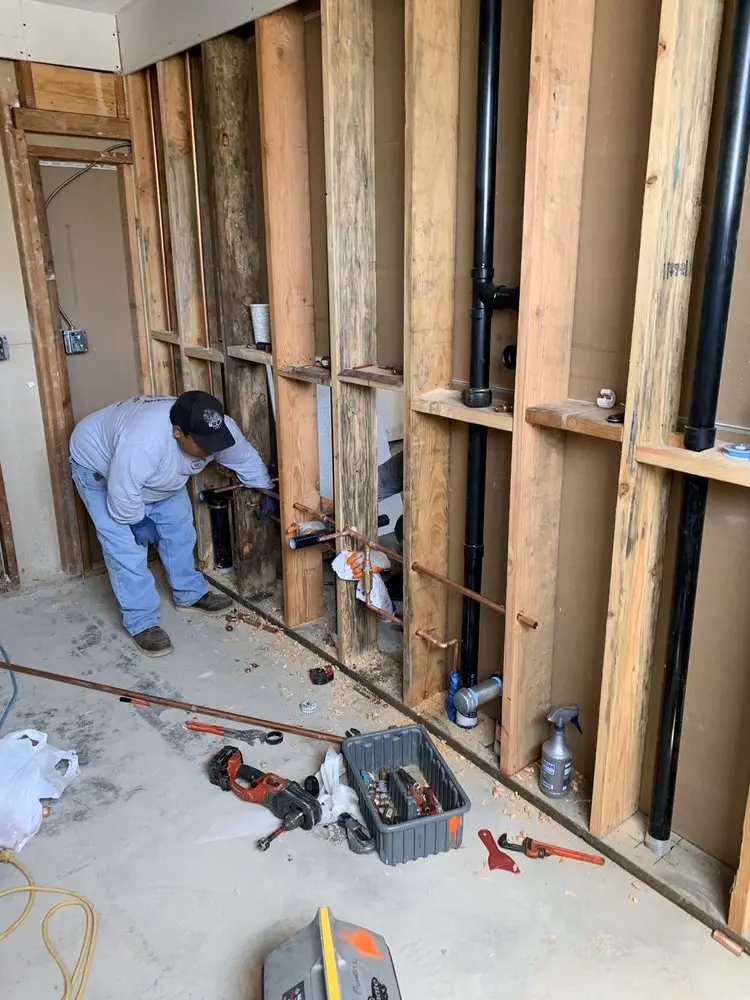 Commercial rough-in plumbing for Water Heater Replacement in Madison